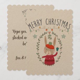 Bunny Family Christmas Scandinavier Einladung