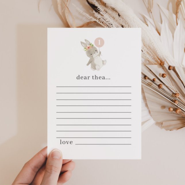 Bunny First Birthday Time Kapsel Notiz Karte (Von Creator hochgeladen)