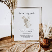 Bunny First Birthday Time Kapsel Poster
