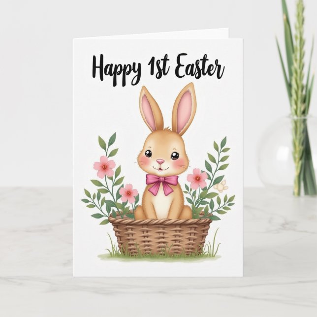 Bunny First Easter Greeting Card Karte (Vorderseite)