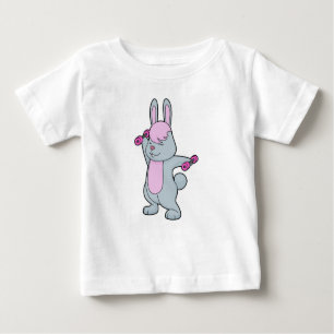 Bunny Fitness Dumbell Baby T-shirt