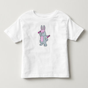 Bunny Fitness Dumbell Kleinkind T-shirt