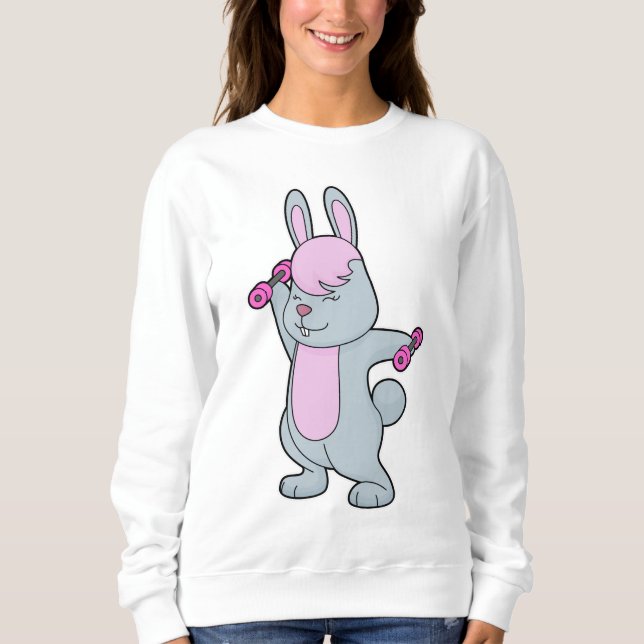 Bunny Fitness Dumbell Sweatshirt (Vorderseite)