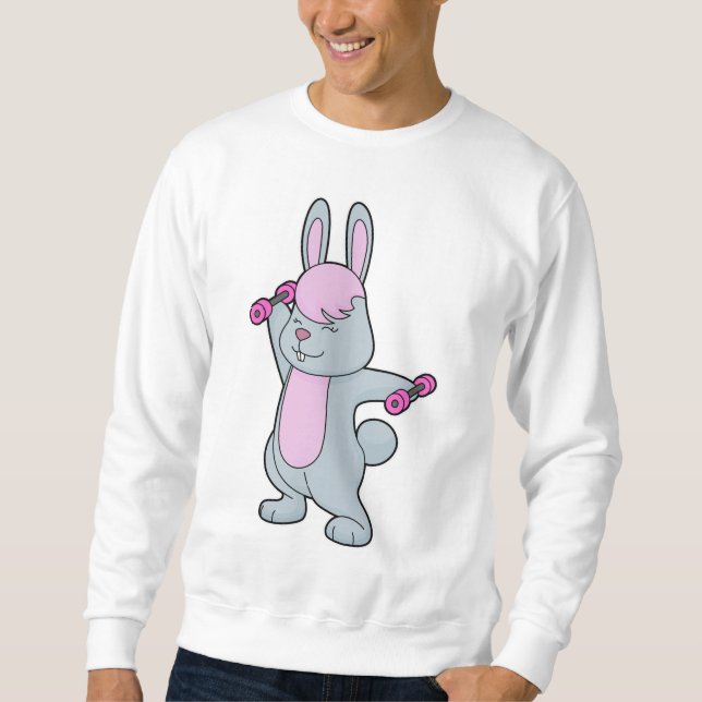 Bunny Fitness Dumbell Sweatshirt (Vorderseite)