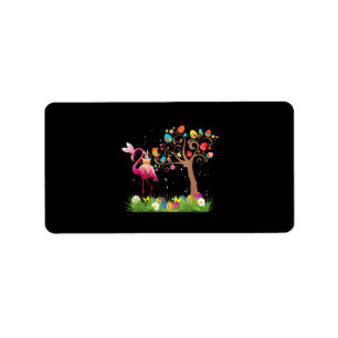 Bunny Flamingo Oster 2021 Niedliche Flamingo Lie Adressaufkleber
