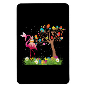 Bunny Flamingo Oster 2021   Niedliche Flamingo Lie Magnet