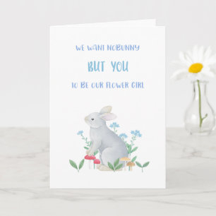 Bunny Flower Girl Vorschlagal Card Karte