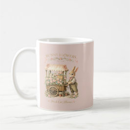 Bunny Flowers Vintage Bunny Art Kaffeetasse