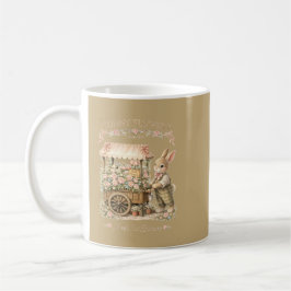 Bunny Flowers Vintage Bunny Art Kaffeetasse