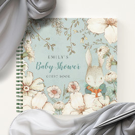 Bunny Foliage Baby Shower Alternate Guest Book Notizbuch