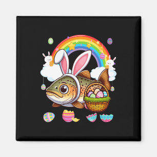 Bunny Foreut Fish Osterfest Jagd Eier Basket Color Magnet