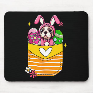 Bunny Französische Bulldogge Ostern Schokoladeneie Mousepad