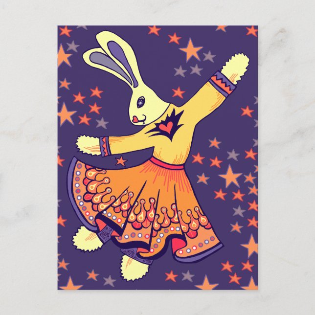 Bunny Freestyle Postkarte (Vorderseite)