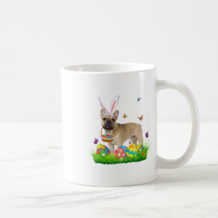 Bunny French Bulldog mit Eierkörbchen Osterhuntin Kaffeetasse