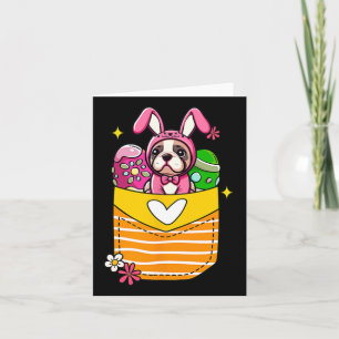 Bunny French Bulldog Osterschokolade Eier Innen Karte