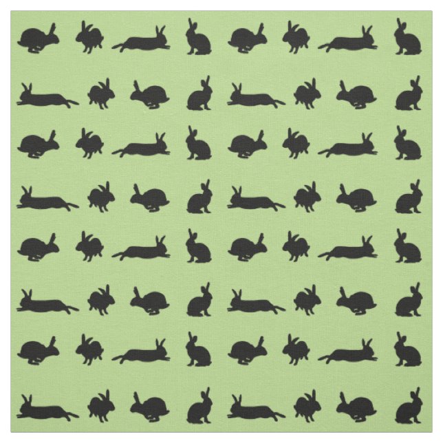 Bunny Frenzy Fabric (Light Green) Stoff (Muster)
