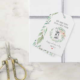 Bunny Friends Kids Classroom Valentines Party Geschenkanhänger