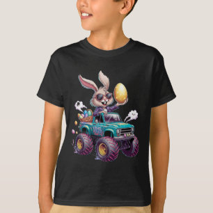 Bunny Frohe Ostern Monster Truck Liebhaber Kinder  T-Shirt