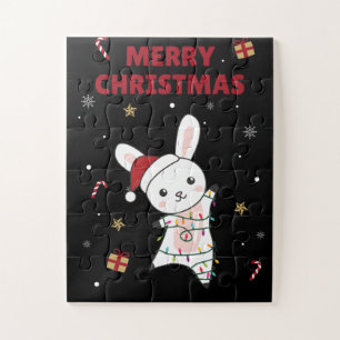 Bunny frohe Weihnachten Winter Tiere Rabbits Puzzle