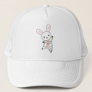 Bunny frohe Weihnachten Winter Tiere Rabbits Truckerkappe