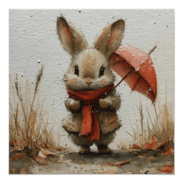 Bunny Frolics: Ein bisschen Whimsy Bunny Poster (Vorderseite)