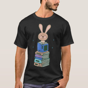 Bunny Funny Niedlich Bookworm Girls Boys Book Read T-Shirt