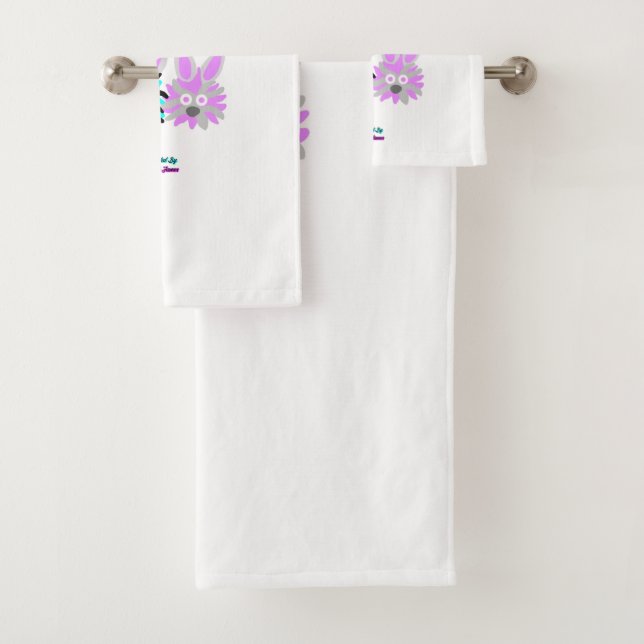 Bunny Fuzzies Badezimmer Handtuch Set (Insitu)