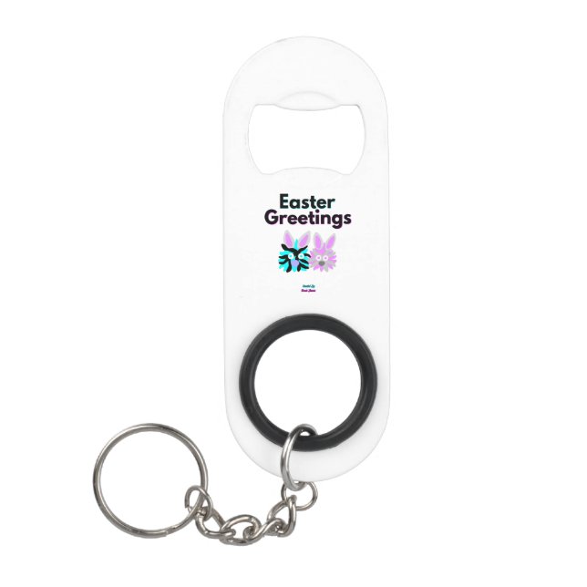 Bunny Fuzzies Mini Flasche Opener Schlüsselanhänge Flaschenöffner (Vorderseite)