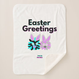 Bunny Fuzzies Small Sherpa Blanket Sherpadecke