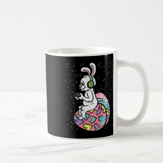 Bunny Gamer Easter Game Controller Egg Hunt Kaffeetasse (Rechts)