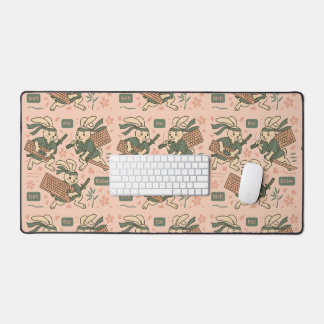 Bunny Gamer Keyboard Samurai  Schreibtischunterlage