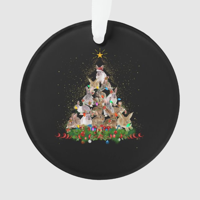Bunny Gift | Bunny Rabbit Weihnachtsbaum Schöne Ornament (Vorderseite)