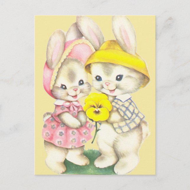 Bunny Girl+Boy Postkarte