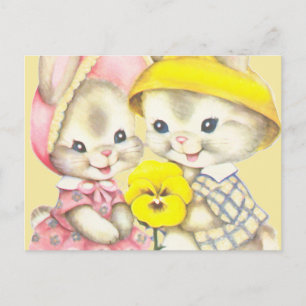 Bunny Girl+Boy Postkarte
