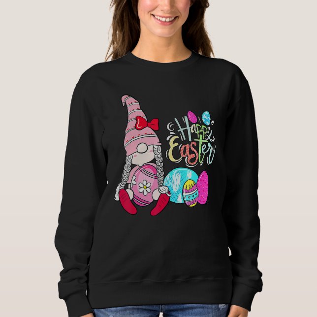 Bunny Gnome Hug Easter Eggs Hunting Happy Easter D Sweatshirt (Vorderseite)