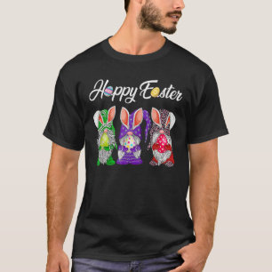 Bunny Gnome Hug Easter Eggs Hunting Happy Easter D T-Shirt