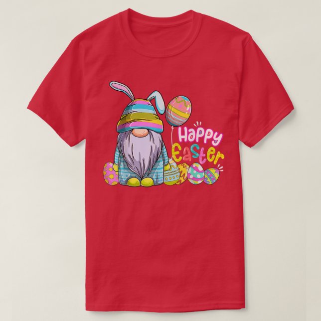Bunny Gnome Ostereier Jagen Happy Gnome Lover  T-Shirt (Design vorne)