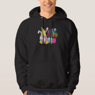 Bunny Gnome Rabbit Eggs Hunting Happy Easter Day F Hoodie