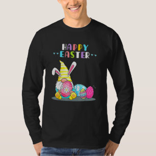 Bunny Gnome Rabbit Eggs Hunting Happy Easter Day F T-Shirt