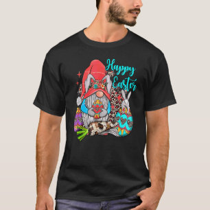 Bunny Gnome Rabbit Eggs Hunting Happy Easter Day F T-Shirt
