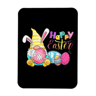 Bunny Gnome Rabbit Eggs Jagd glückliche Osterfeier Magnet