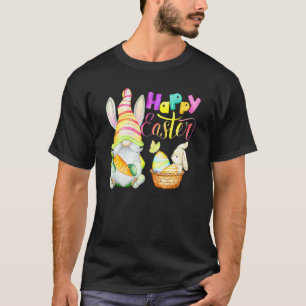 Bunny Gnome Rabbit Eggs Jagd glückliche Osterfeier T-Shirt
