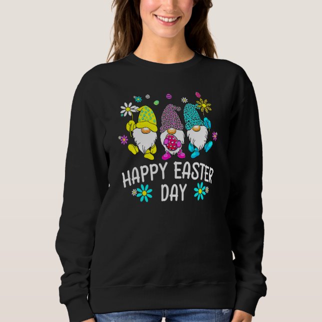 Bunny Gnome Squad Rabbit Eggs Jagd glückliche Oste Sweatshirt (Vorderseite)