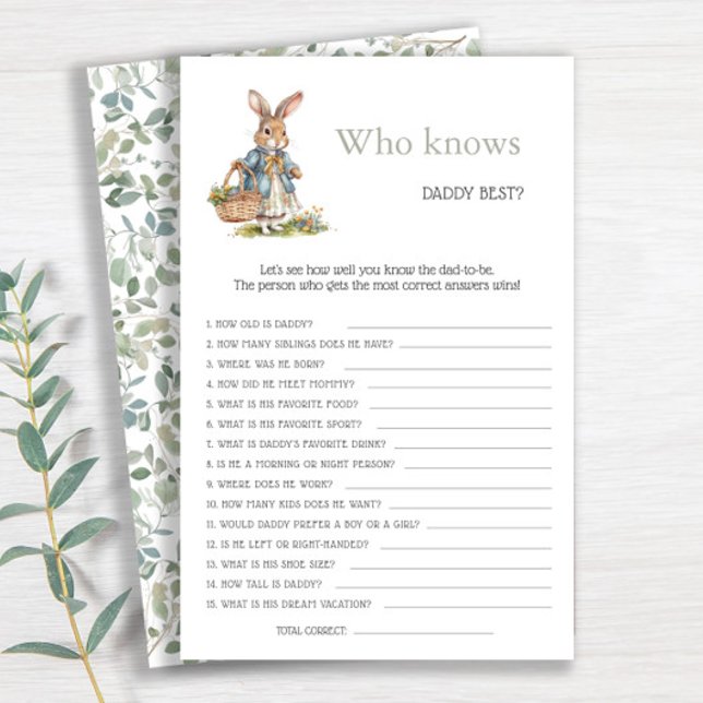 Bunny Greenery, der Daddy Best Baby Shower kennt (Von Creator hochgeladen)