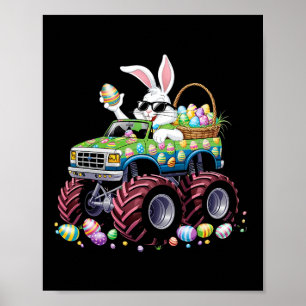 Bunny Happy Ostermonster LKW Liebhaber Kinder Jung Poster