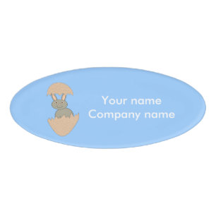 Bunny Hatching von Egg Weird Individuelle Name Tag Namenschild