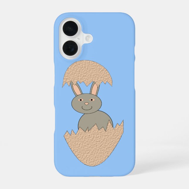 Bunny Hatching von Egg Weird iPhone 16 Hülle (Rückseite)