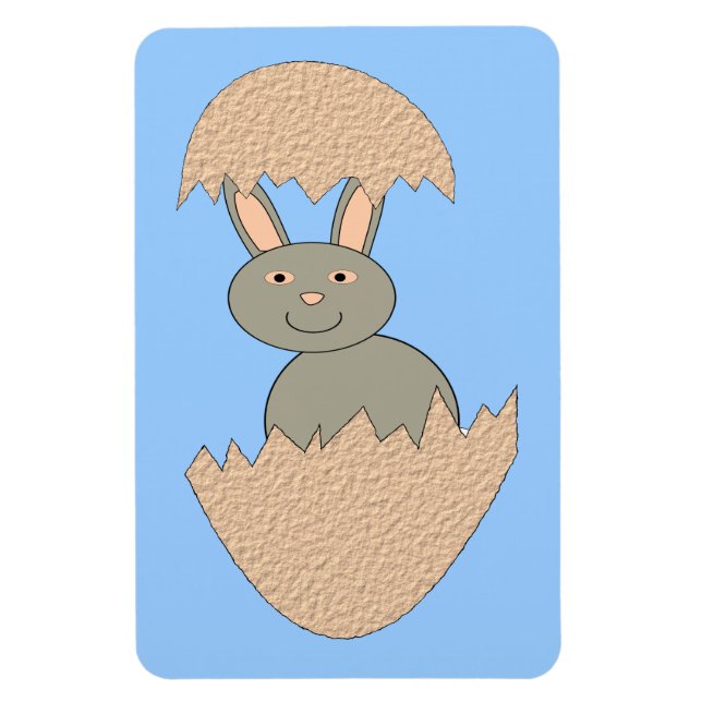 Bunny Hatching von Egg Weird Magnet (Vertikal)