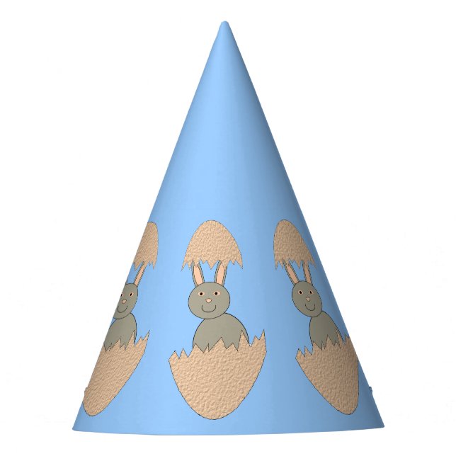 Bunny Hatching von Egg Weird Party Hat Partyhütchen (Vorderseite)
