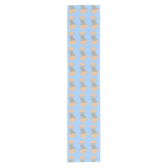 Bunny Hatching von Egg Weird Table Runner Kurzer Tischläufer (Vorderseite)